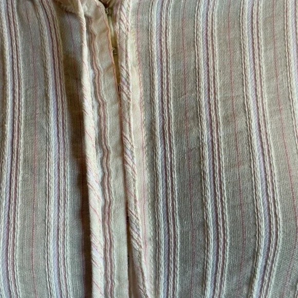 Zara Cream and Pink Striped Linen Blend Tunic Dress ZW Collection Size XL. - Picture 2 of 4